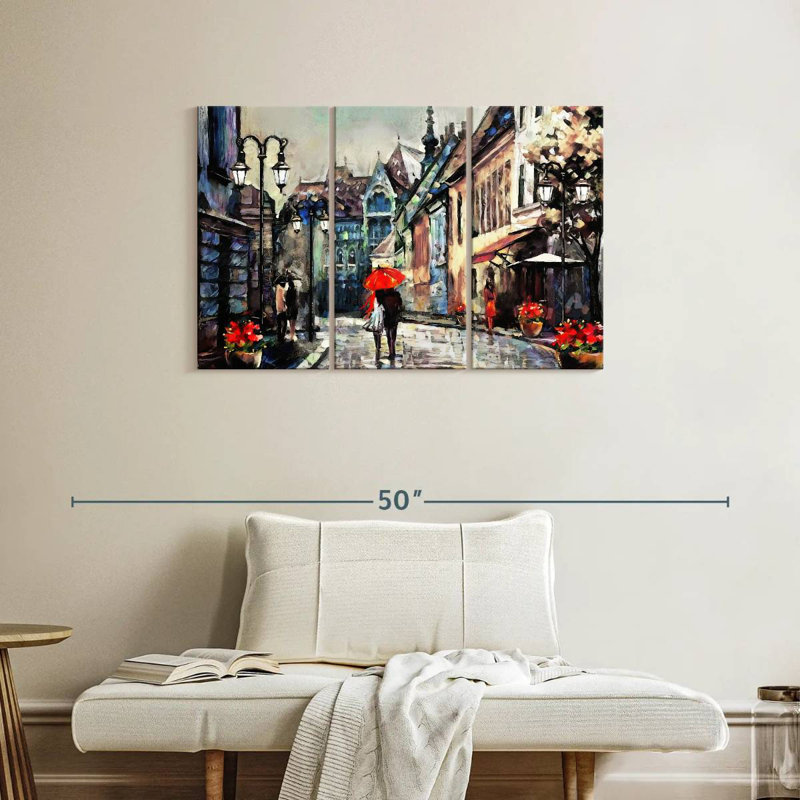 Sireci Couple Under Umbrella, 24" H x 38" W