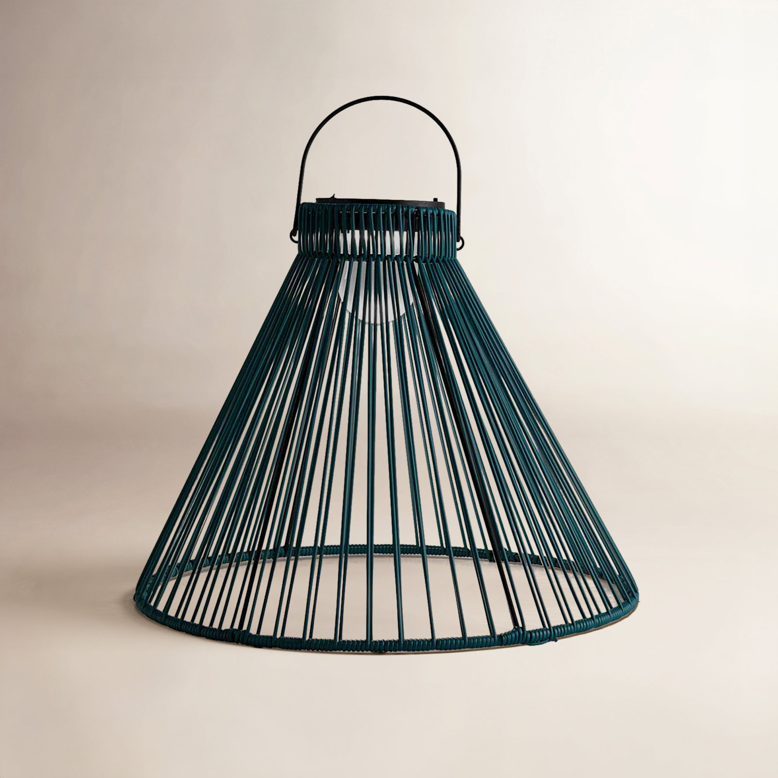 Solar Integrated LED Hanging Light, Green