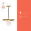 Luminaire suspendu sphère 1 lumière Carletta-66310538-66310537