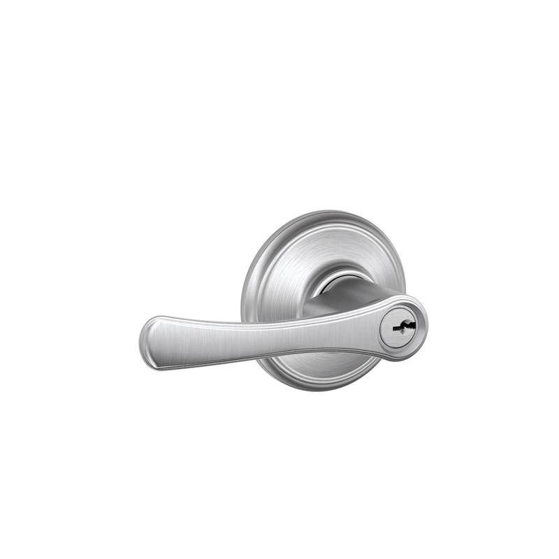 Avila Lever Keyed Entry Lock, Satin Chrome, Yes