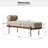 Michalak 48'' W  Industrial Bench with Pillow and Solid Wood Frame-2138778854