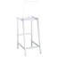 Ensemble de 2 tabourets de bar transparents et chromés