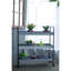 Présentoir galvanisé 3 tablettes de 35 x 12,5 x 40 po, rangement industriel en métal pour la maison, style décontracté et moderne avec tablette abondante, espace généreux