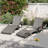80'' Outdoor Wicker Chaise Lounge Chairs Set Of 2, Patio Rattan Reclining Chair Pull-Out Side Table W/ 5-Level Adjustable Backrest Ergonomic Wave Design Pool Sunbathing Recliners, Grey-1033986107