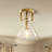 Burstyn 1-Light Modern Metal & Glass Flush Mount Ceiling Light for Hallway