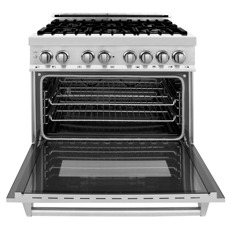 Cuisinière, hotte et lave-vaisselle en acier inoxydable 36 po Zline