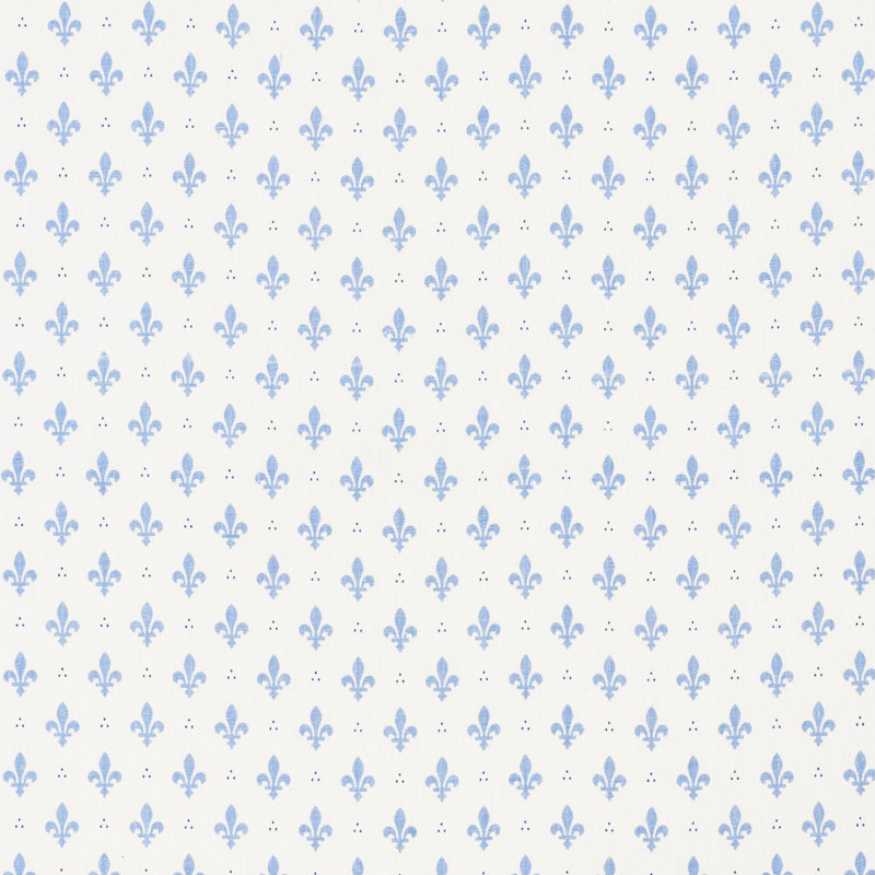Tissu fleur de lys, Bleu