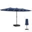 Parasol rectangulaire à énergie solaire 15 pi avec lumières DEL-1113787920