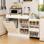 Armoire de rangement pour cuisine avec 2 tiroirs, 1 bac inclinable et 3 tablettes - unité blanche pour porte à tiroirs Largeur