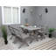 Delia 4 - Person Solid Wood Patio Dining Set Rectangular Table-70625764