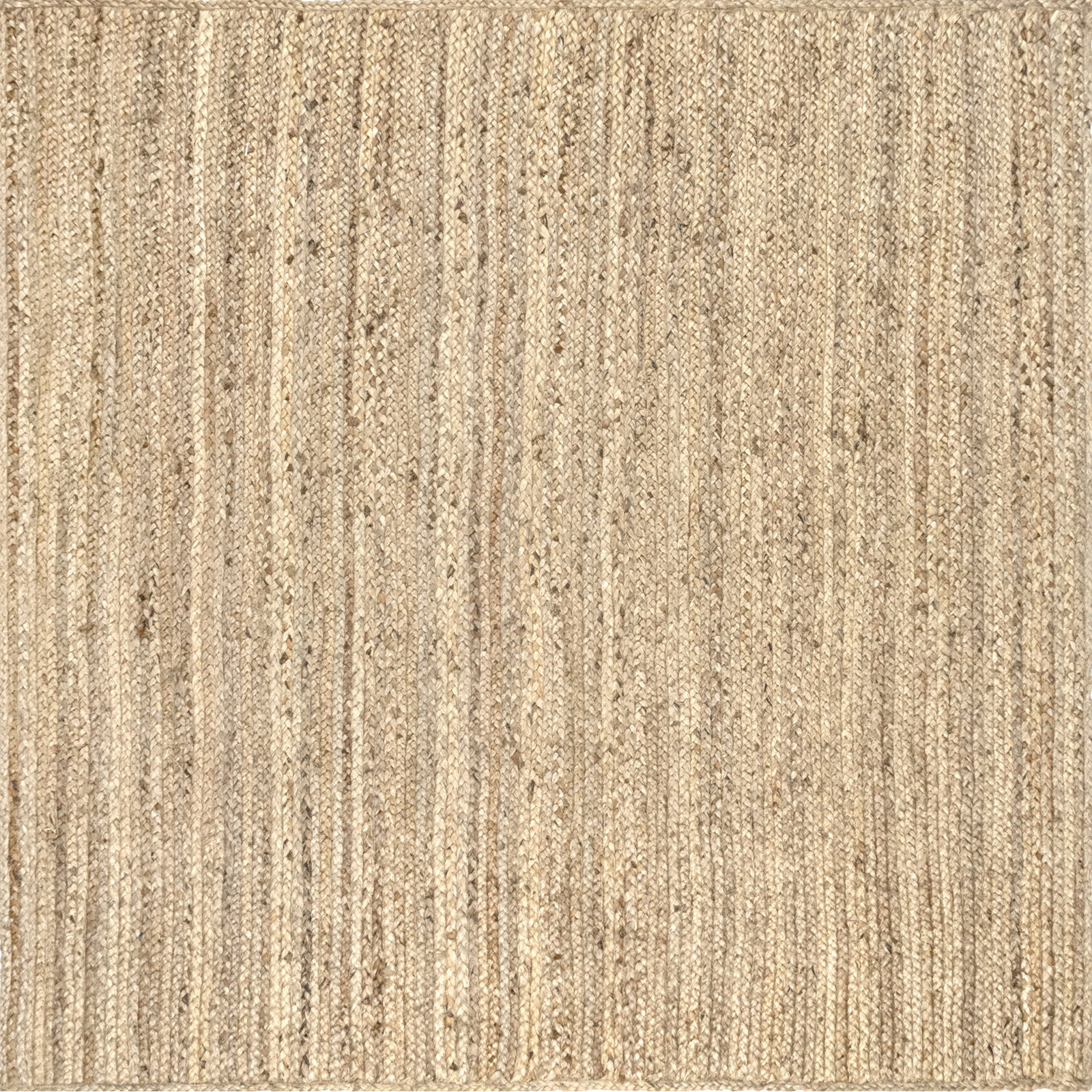 Natural Hand-Woven Jute Rug, Square 8'