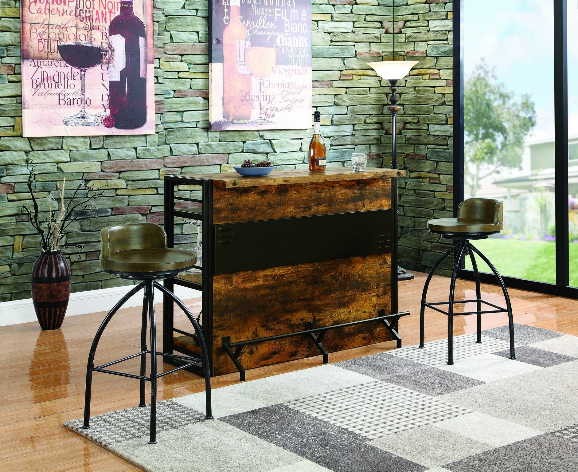 Eisenhart swivel shop bar stool