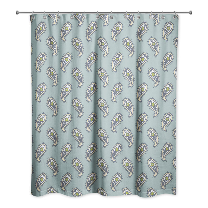 Rideau de douche simple Hames, Bleu