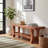 55.11" W x 17.71" H Solid Wood Entryway Bench with Heavy-Duty Legs, 2-Tier Storage Bench for Entryway and Bedroom-246762399