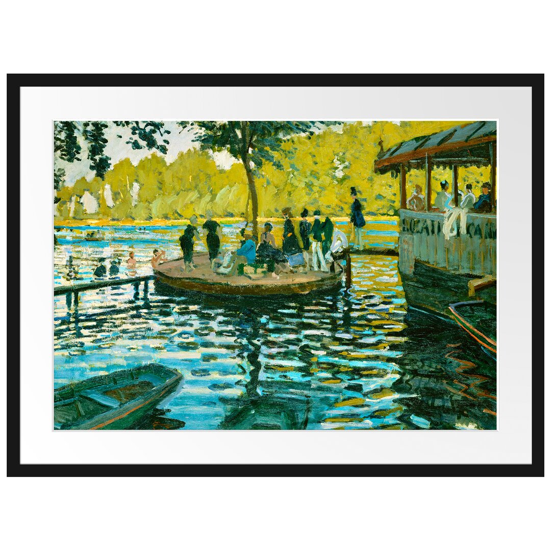 Gerahmter Kunstdruck Bathers in La Grenouillère von Claude Monet