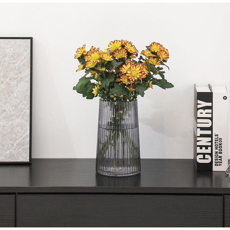 Glass Table Vase, Black