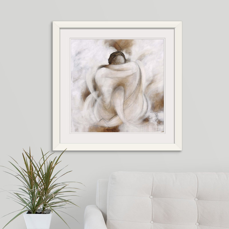 «Mallon Love Embraces» par Rikki Drotar - impression, Impression encadrée, H 28 po x l 28 po, Blanc