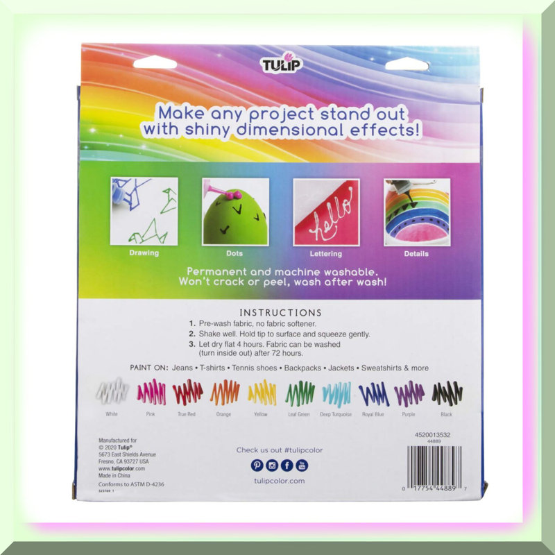 Rainbow Dimensional Paint Kit 10pk Multi 1.25oz