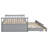 Full Size Gray Daybed with Twin Trundle & Storage Drawers – Space-Saving Guest Bed for Kids & Adults-117789853