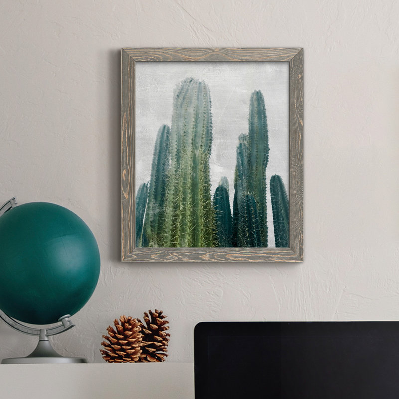 Aruba Cacti I - cadre photo, impression sur toile, H 37,5 po x l 27,5 po x P 1,5 po, Gris