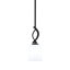 Suspension miniature Waldes Stem Hung présentée ici en finition laiton New Age avec verre fumé à bulles de 13,3 cm (5,25 po).-1409529294