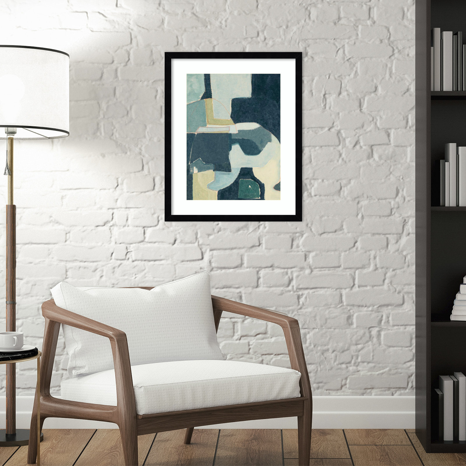 Blue Note III Print by Rob Delamater, Black Framed, 21" H x 17" W x 1" D