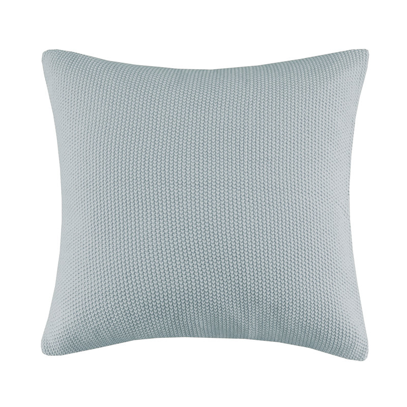 Light Blue Acrylic Knit Square Pillow Cover 20" x 20"