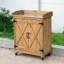Banc de rempotage extérieur en bois avec roulette, armoire de rangement extérieure et table de travail de plantation horticole