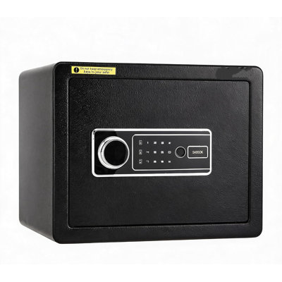 2.2 Cu ft Fireproof Home Safe Box, 4‑in‑1 Biometric Fingerprint, Password, Key & External Power Access, Dual Alarm System with Fireproof Bag for Jewelry and Documents