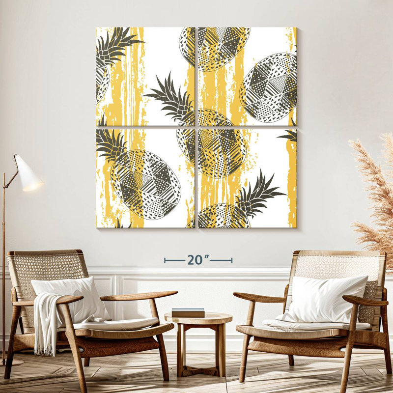 Yarlin Geometric Pattern Pineapples, 57" H x 57" W