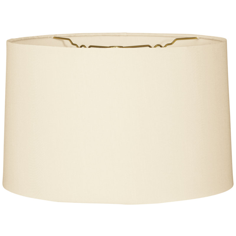 Abat-jour tambour en fibre beige, H 11,5 po x l 18 po x P 18 po