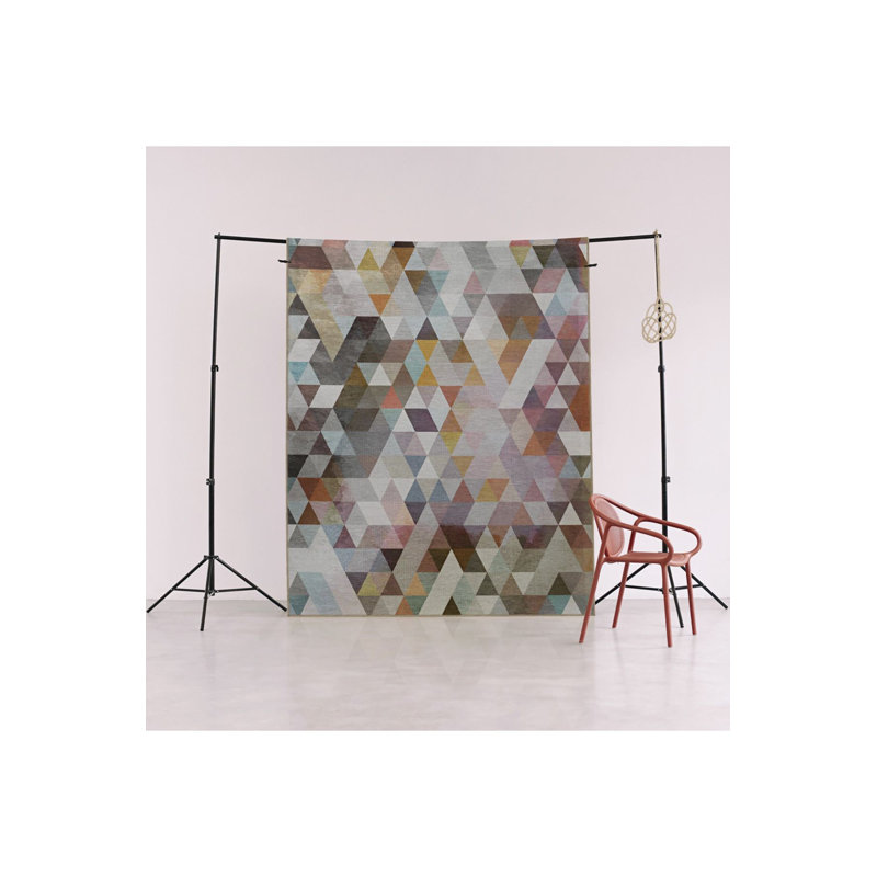 Multi Color Geometric Triangle Shape Pattern Creative Modern Decorative Machine Washable Area Rug, Rectangle 2'4" x 3'11"