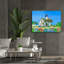  Art mural en toile, «Lighthouse Cottage» par Geraldine Aikman, 54 po x 40 po