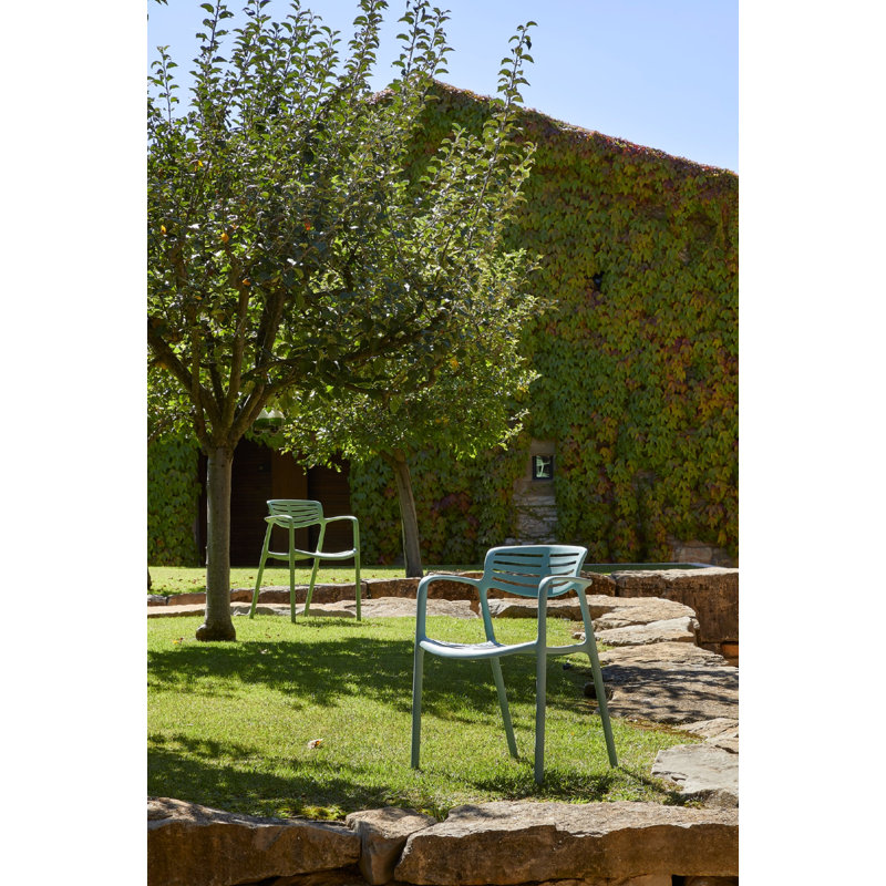 Chaise de patio empilable Toledo Aire Eco, Eau verte