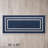 Double Border Machine Tufted Performance Dark Gray/White Rug-1078932805