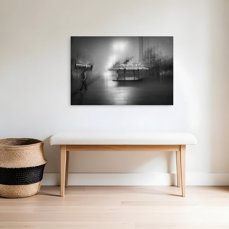 Urban Keyboard Journey Abstract Contemporary City Wall Art Print by Roswitha Schleicher-Schwarz - Print