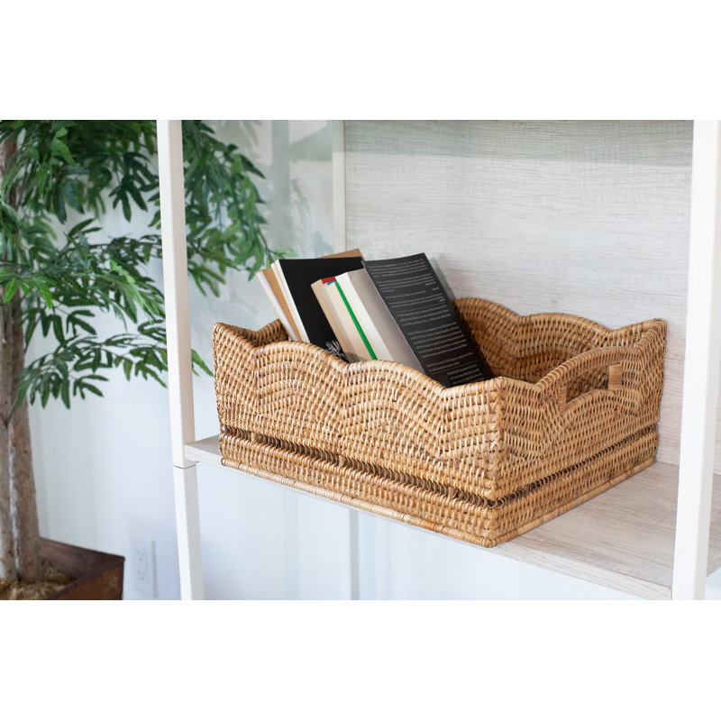 Plateau de repose-pieds / table basse Landry, H 6 po x l 14 po x P 12 po, Brun