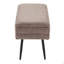 Banc de rangement contemporain en métal et tissu-1268989359