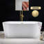 Baignoire de trempage autoportante en acrylique 66,38 po x 31,75 po-50499702