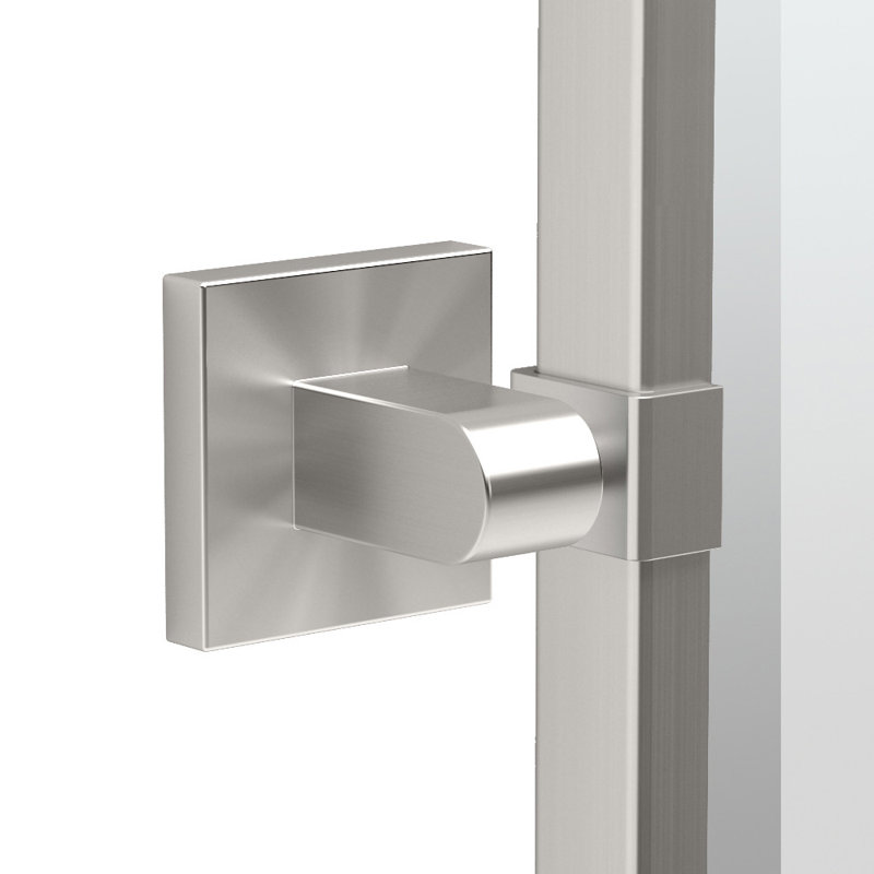 Elevate Framed Beveled Rectangle Mirror Bathroom Vanity Pivot Wall Mirror, Satin Nickel, 25" H x 23.63" W