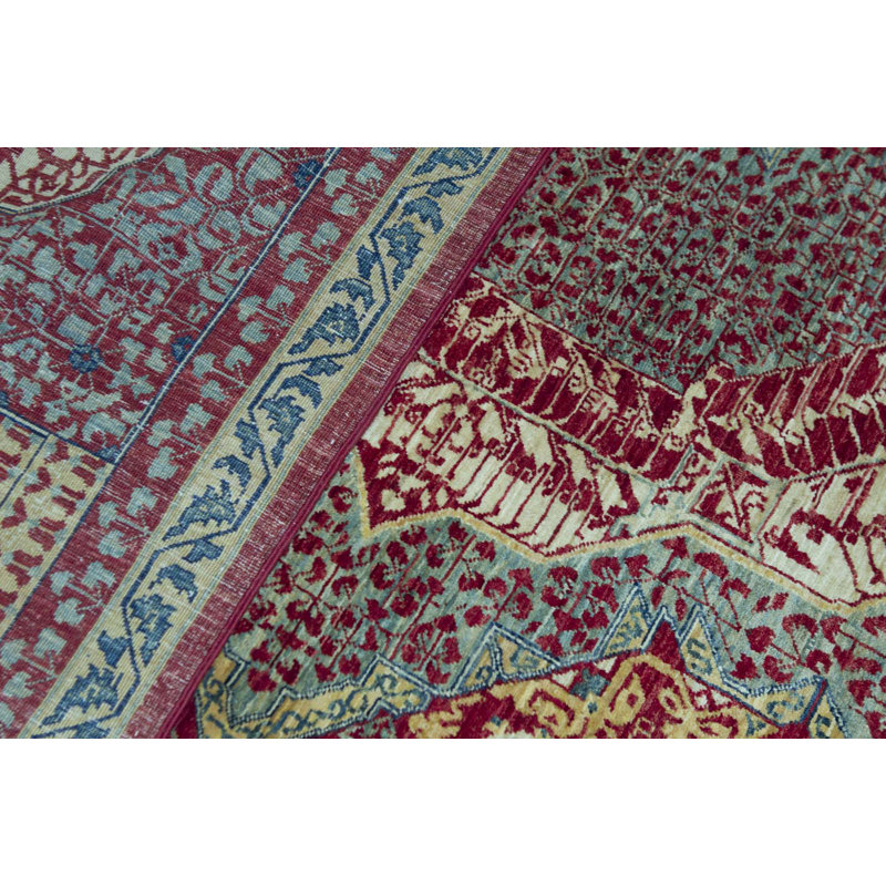 Wool Oriental Area Rug in Red