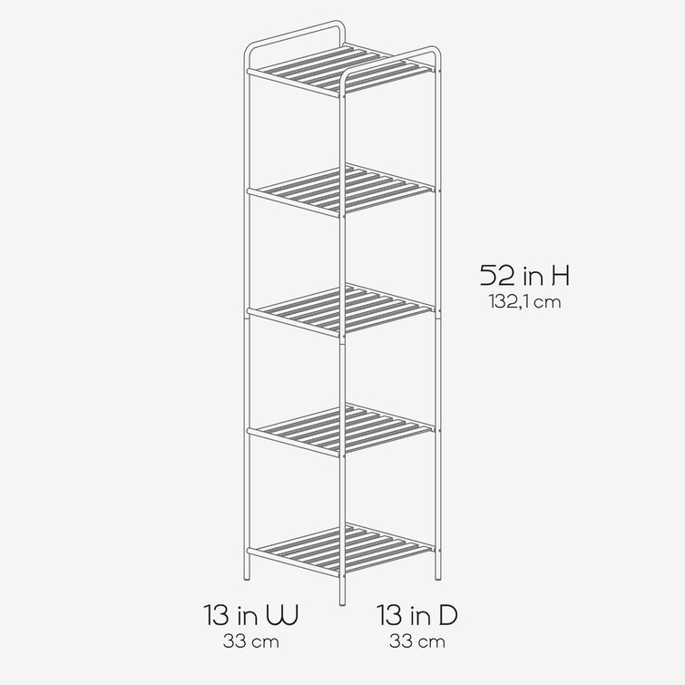 Hyeon Metal Freestanding Bathroom Shelves