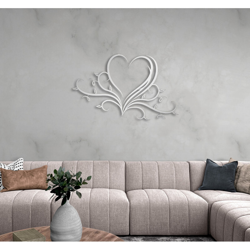 Cœur en métal, décoration murale «Love Art» avec votre texte personnalisé pour décoration intérieure, mariage, cadeau de la Saint-Valentin