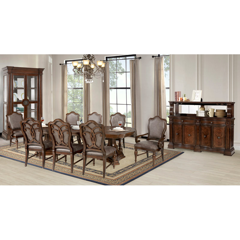 8 - Person Extendable Double Pedestal Dining Set