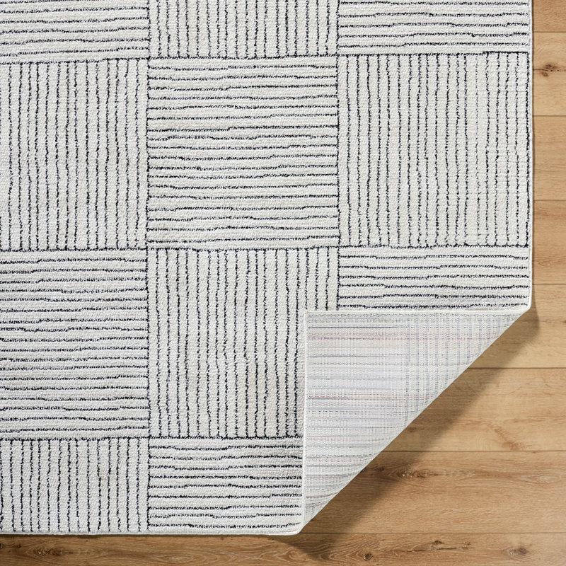 Beyanka Chequered Machine Tufted Area Rug, Rectangle 160 x 213 cm