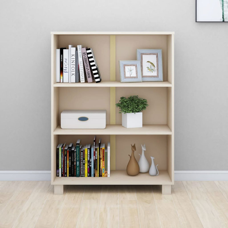 Bookshelf Book Rack Bookcase Book Cabinet Hamar Solid Wood Pine, Honey Brown