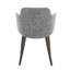 Chaise de salle à manger / d'appoint en bois de noyer foncé et tissu gris foncé - ensemble de 2