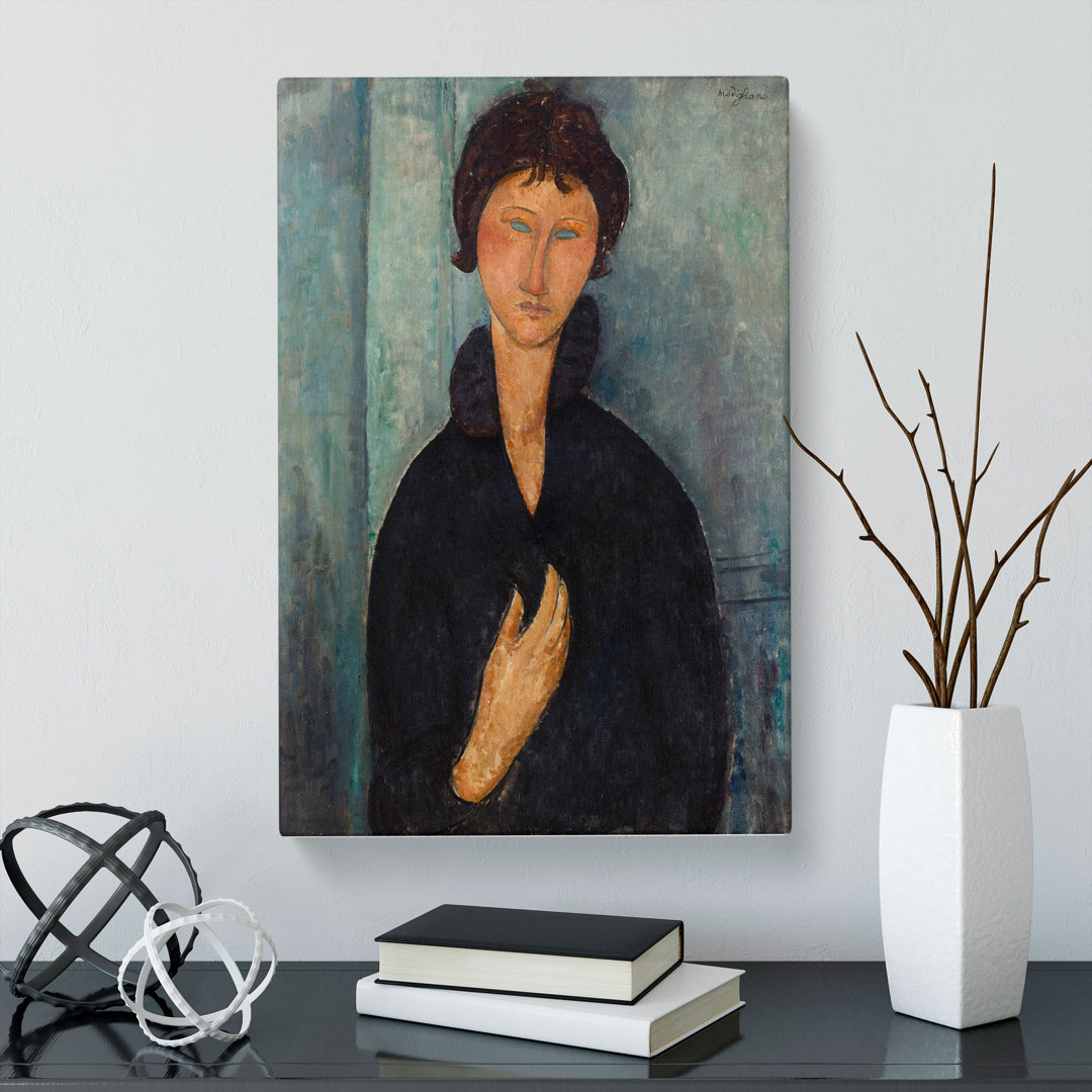 Portrait Of A Woman Vol.8 by Amedeo Modigliani - Wrapped Canvas