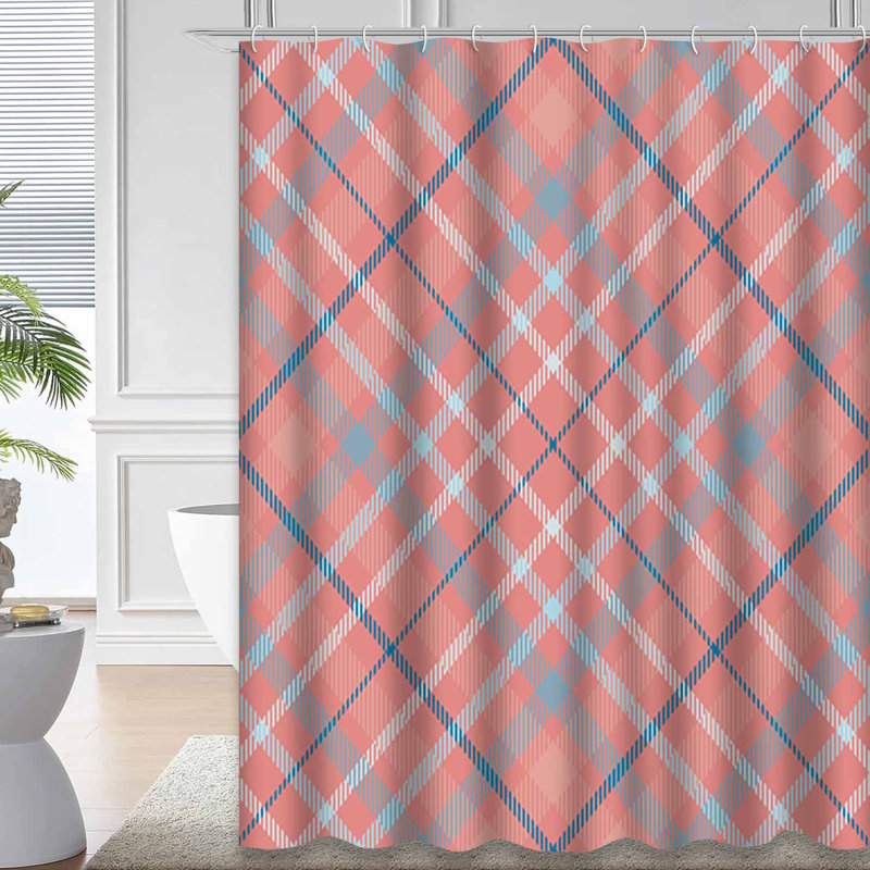 Rideau de douche Tartan, L 72 po x l 78 po
