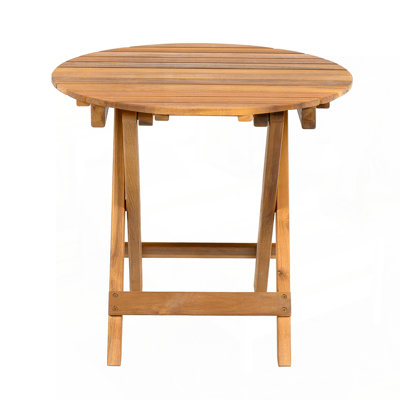 Versatile Foldable Acacia Wood Side Table for Outdoor and Indoor Use